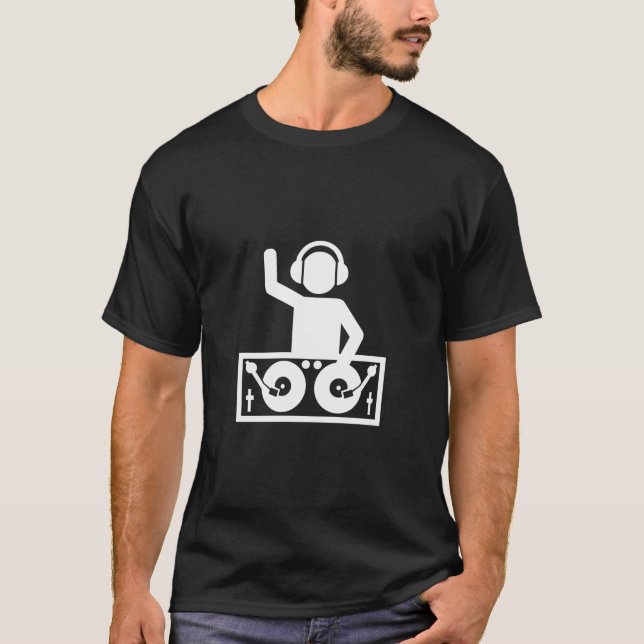 Camiseta Dj Con Turnables (Anverso)