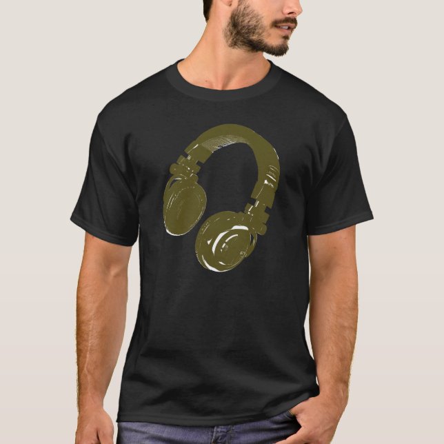 Camiseta dj de auriculares gráficos (Anverso)