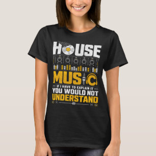 Camiseta DJ de House Music Disco de Vinilo Humor Retro
