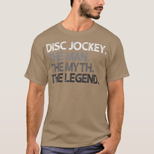 Camiseta Dj de Jockey sobre césped de disco regalo de la le (Anverso)