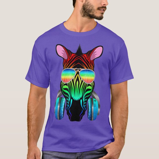 Camiseta DJ de música cebra - Colección de África (Anverso)