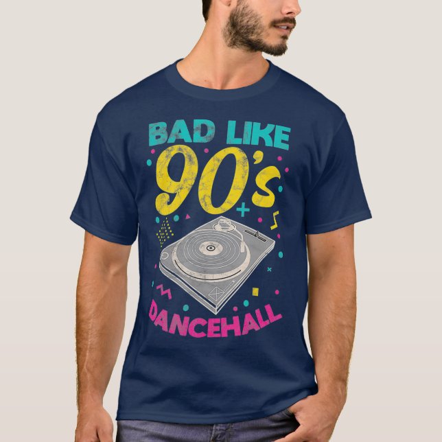 Camiseta Dj de Reggae jamaiquino dancehall de los 90 mal (Anverso)