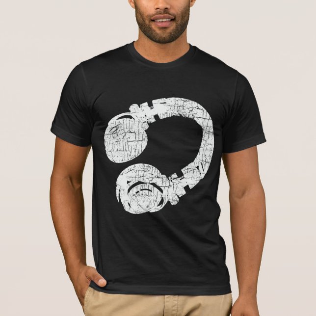 Camiseta DJ deejay genial negro (Anverso)
