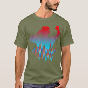 Camiseta DJ Disk Jockey Techno Design para Fiesta Museis