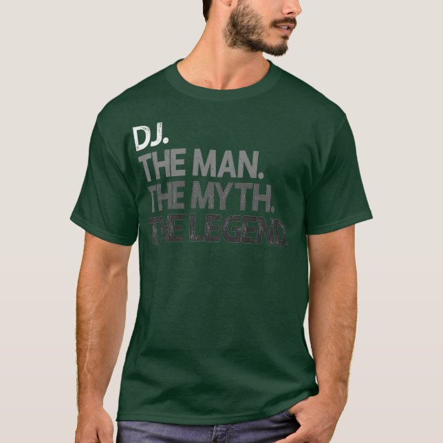 Camiseta DJ Disk Jockey The Man Myth Legend Gift Premium (Anverso)