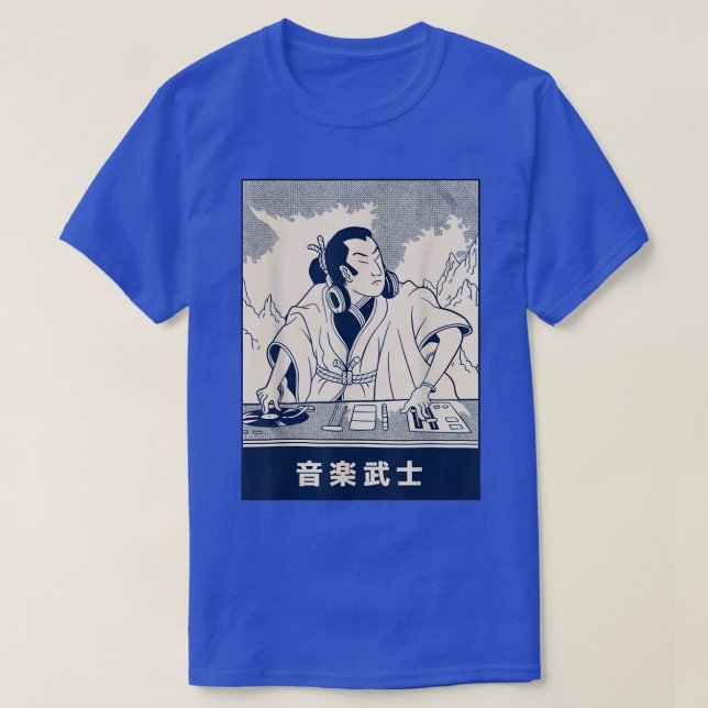 Camiseta Dj , Dj Samurai , Japonés , Japón  (Diseño del anverso)