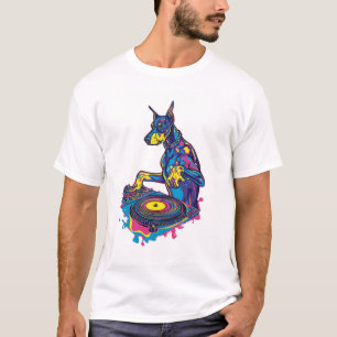Camiseta DJ Doberman - Fiesta Club Vibe Perro