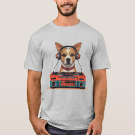 Camiseta DJ Dog Turntable Beats
