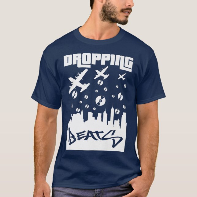 Camiseta DJ - Dropping Beats Premium (Anverso)