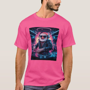 Camiseta Dj Enmascarado Actuando En El Colorido Club De Edm