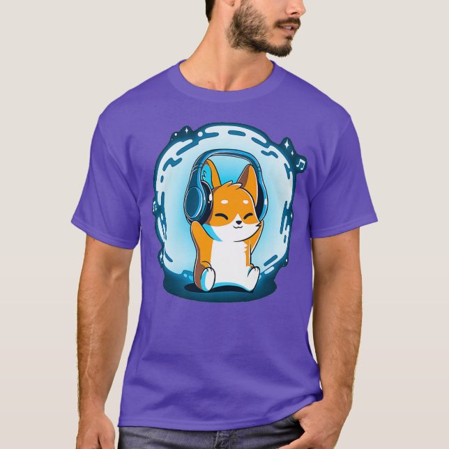 Camiseta Dj Fox Headphones Music Premium (Anverso)