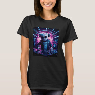 Camiseta Dj Gato En Futurista Club Colorido Oa Edm Eclectic
