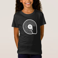 Camiseta DJ Guay Disco de vinilo negro girando 
