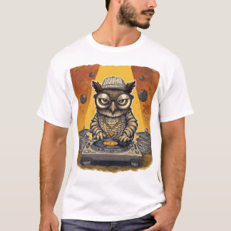 Camiseta DJ Hip-Hop Owl: Un Vibe Groovy