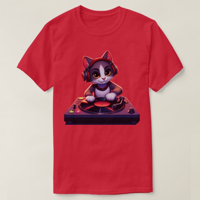 Camiseta DJ Kitty (Diseño del anverso)
