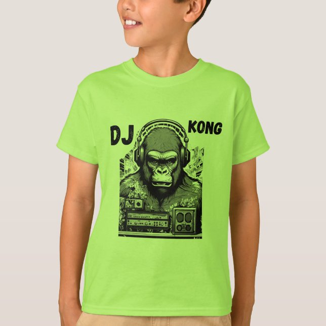 Camiseta Dj kong para niños (Anverso)
