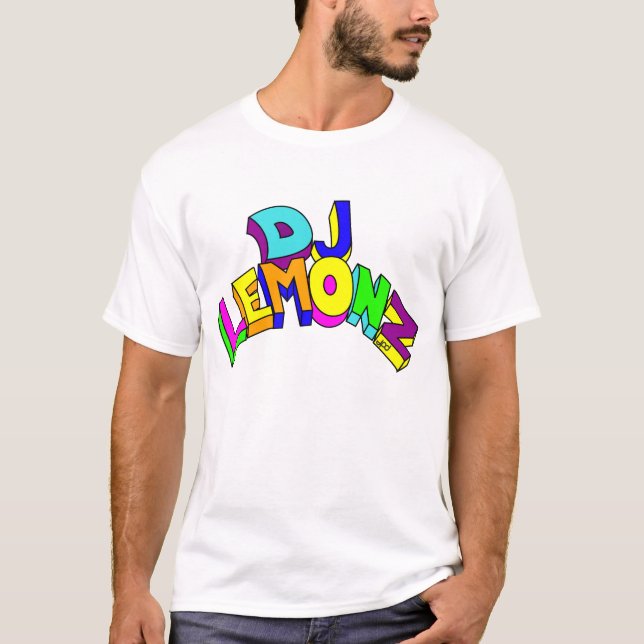 Camiseta DJ LEMONZ BIG LETTERS in colors (Anverso)