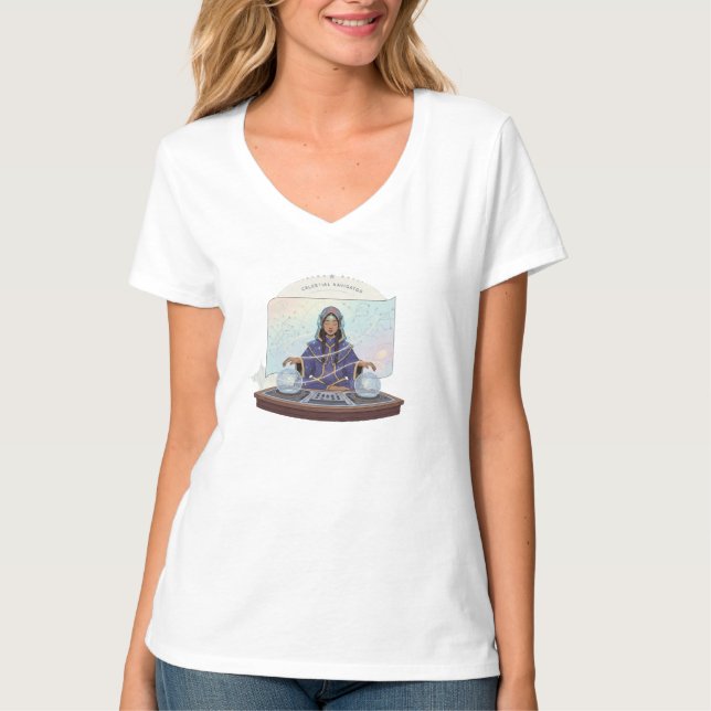 Camiseta DJ Mapa Estelar Navegador Celeste (Anverso)