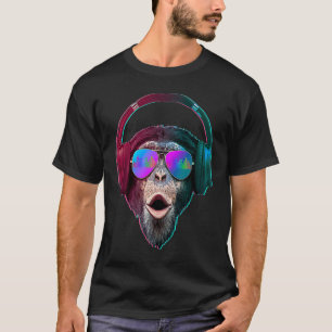 Camiseta DJ Monkey  Disc Jockey Música Rave