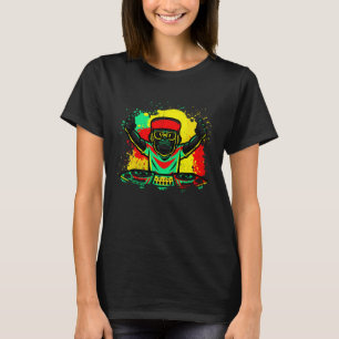 Camiseta DJ Monkey Music Fiesta Diversión Gafas de sol Monk