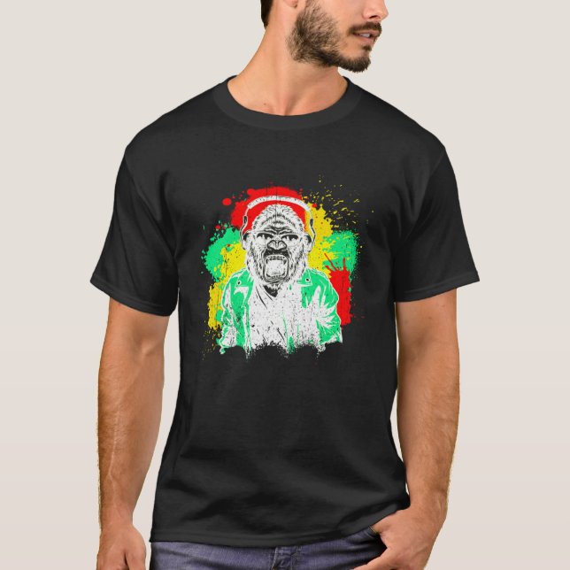 Camiseta DJ Monkey Music Fiesta Fun Gafas de sol Diversión  (Anverso)