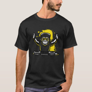 Camiseta DJ Monkey Music Fiesta Fun Gafas de sol Diversión 