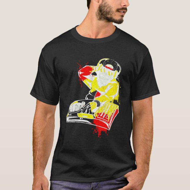 Camiseta DJ Monkey Music Fiesta Fun Gafas de sol Diversión  (Anverso)