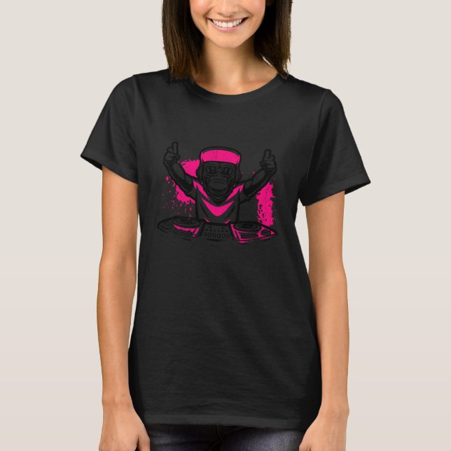 Camiseta DJ Monkey Music Fiesta Fun Gafas de sol Fiesta de  (Anverso)