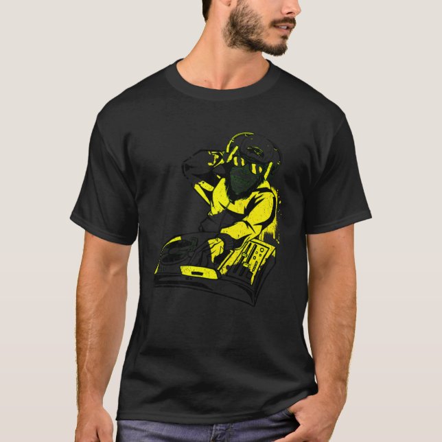 Camiseta DJ Monkey Music Fiesta Fun Gafas de sol Fiesta de  (Anverso)
