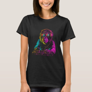 Camiseta DJ Mono Beatmaker Música de Baile Tornos DJ Monke
