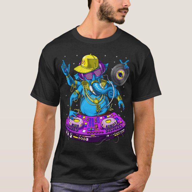 Camiseta DJ Música Ganesha (Anverso)