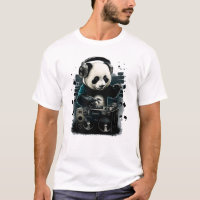 Dj Panda Con Música De Auriculares