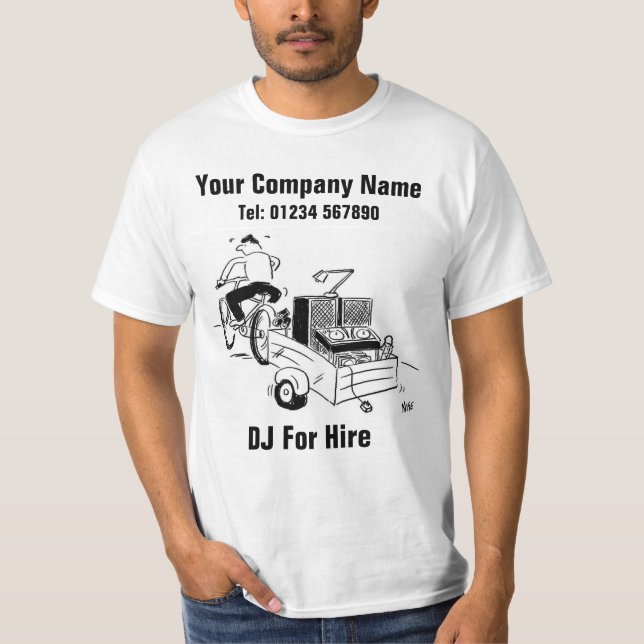Camiseta DJ para contratar Personalizado para personalizar (Anverso)