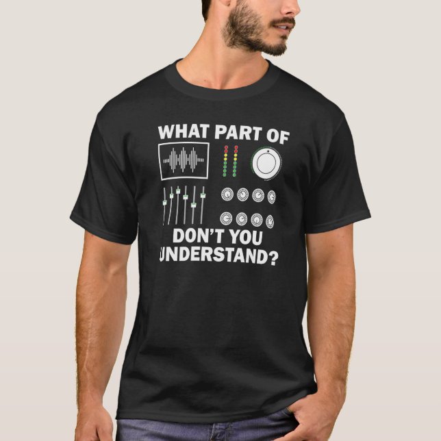 Camiseta Dj Para Hombres Mujeres Ingeniero De Sonido Disco  (Anverso)