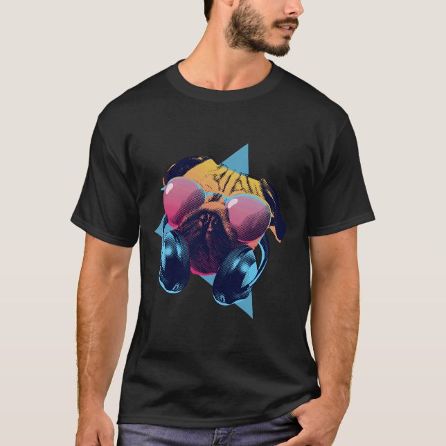 Camiseta Dj Pug Clásico 995 (Anverso)