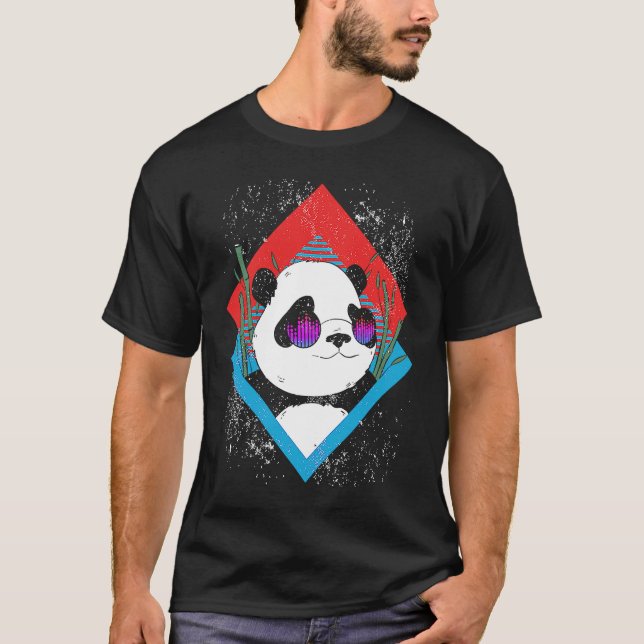 Camiseta DJ Rave Fiesta Musican Panda (Anverso)