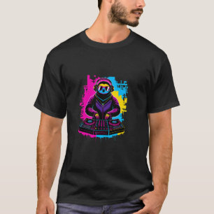 Camiseta DJ Sloth Graffiti Style - Chill EDM Animal with Co