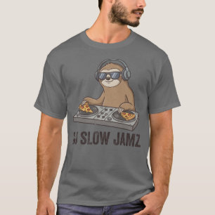 Camiseta DJ Slow Jamz divertido sloth dibujos animados