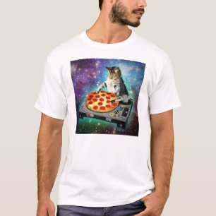 Camiseta DJ Space Cat Girando un poco de Za dulce