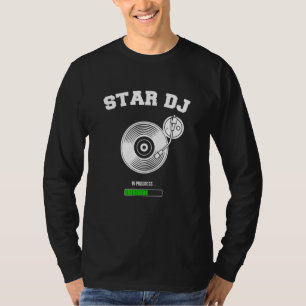 Camiseta Dj Star Deejay Vinyl Auriculares Turnables Fiesta 