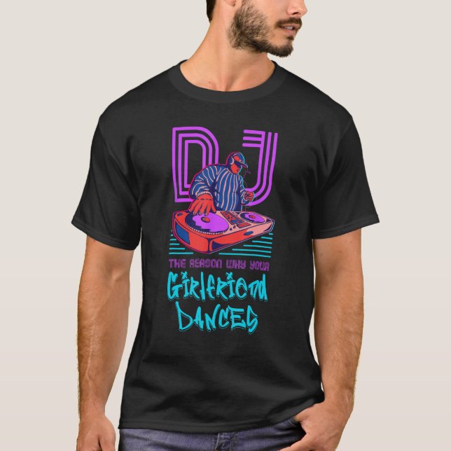 Camiseta DJ T-Shirt Synth House Disco Men's Electro (Anverso)