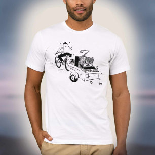 Camiseta DJ Tocadiscos de Disco Móvil Dibujo Animado