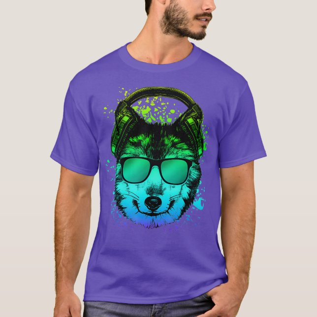 Camiseta Dj Trippy Regalo EDM Techno House Wolves Wolf (Anverso)