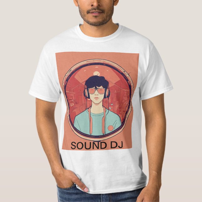 Camiseta DJ "Turntables & Beats" (Anverso)