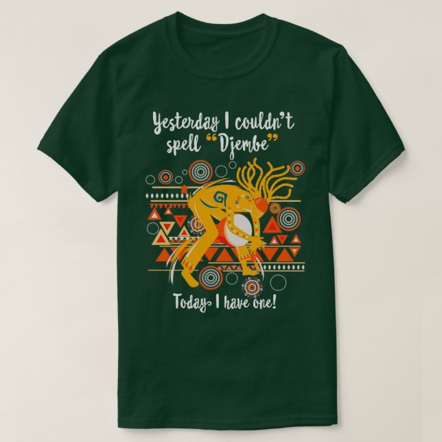 Camiseta Djembe Drum Music Africa Player Gift (2)  (Diseño del anverso)