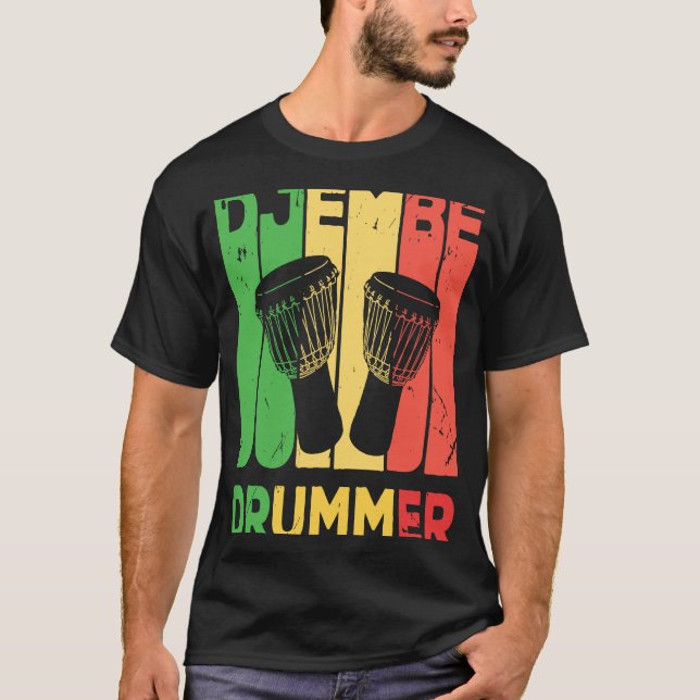 Camiseta Djembe Drummer Vintage Unisex (Anverso)