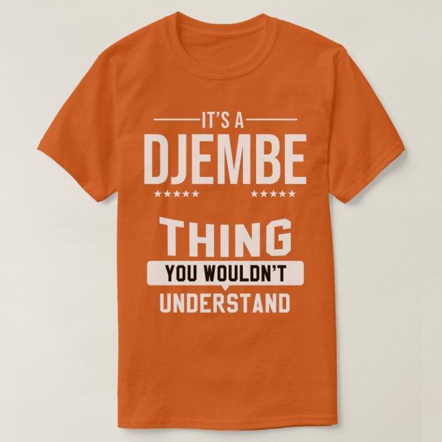 Camiseta Djembe Músico Goblet Drum Instrumento de Música (Diseño del anverso)