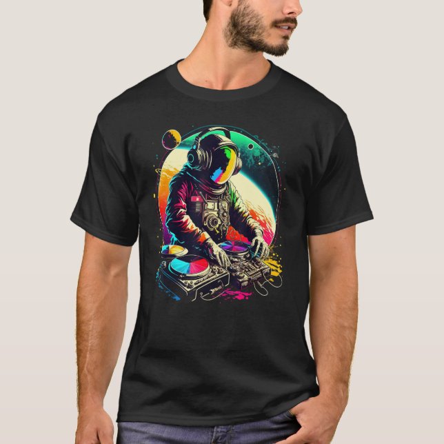 Camiseta Djing Equipamiento Rave Acid Techno Costuno Espaci (Anverso)