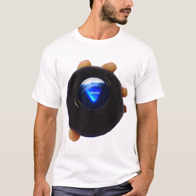 Camiseta Djo Decide Pegatina de arte de álbumes de 8 bolas (Anverso)