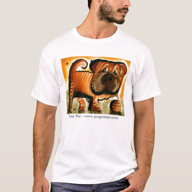 Camiseta dk_2008may25e, Shar Pei - www.pugcasso.com (Anverso)